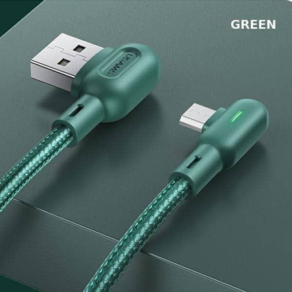 USAMS Καλώδιο MicroUSB 2A 1,2m γωνιακό u57 πράσινο - Image 9