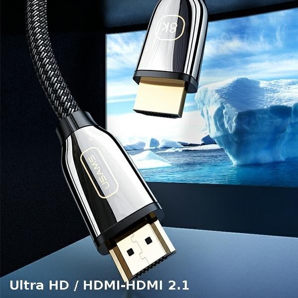 USAMS Καλώδιο HDMI - HDMI 3m Ultra HD U67 2.1 8K μαύρο/black - Image 2