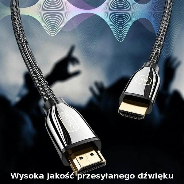 USAMS Καλώδιο HDMI - HDMI 3m Ultra HD U67 2.1 8K μαύρο/black - Image 6