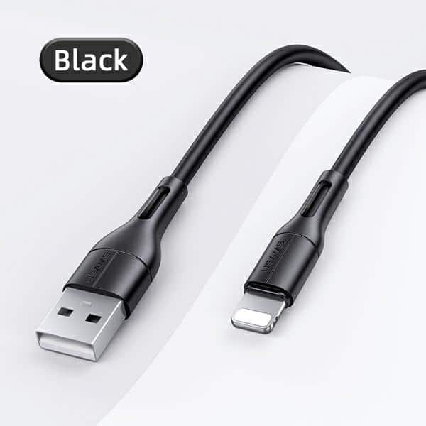 USAMS Καλώδιο U68 lightning 2A Γρήγορη Φόρτιση 1m μαύρο/black SJ500USB01 (US-SJ500) - Image 9