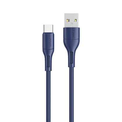 USAMS Καλώδιο U68 USB-C 2A Γρήγορη Φόρτιση 1m μπλε