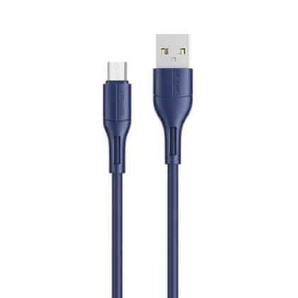 USAMS Καλώδιο U68 microUSB 2A Γρήγορη Φόρτιση 1m μπλε