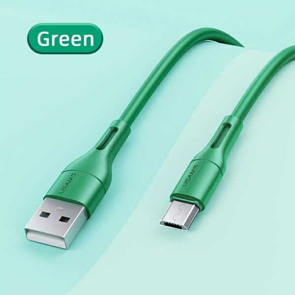 USAMS Καλώδιο U68 microUSB 2A Γρήγορη Φόρτιση 1m πράσινο - Image 9