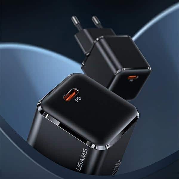 USAMS Φορτιστής δικτύου 1xUSB-C T45 mini 30W (μόνο κεφαλή) PD3.0 Γρήγορη φόρτιση μαύρος/black CC148TC01 (US-CC148) - Image 6