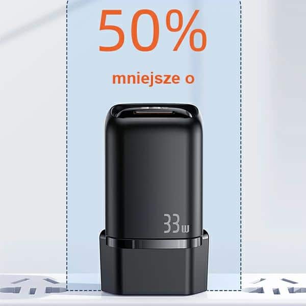 USAMS Φορτιστής δικτύου 1xUSB-C+1xUSB T46 33W (μόνο κεφαλή) PD3.0 +QC3.0 Γρήγορη φόρτιση μαύρος - Image 4