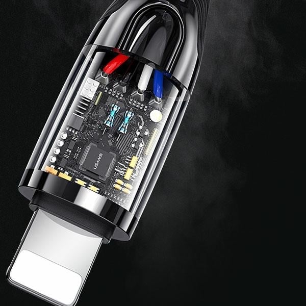 USAMS Καλώδιο USB-C σε Lightning Smart Power-off 20W PD 1.2m μαύρο - Image 7