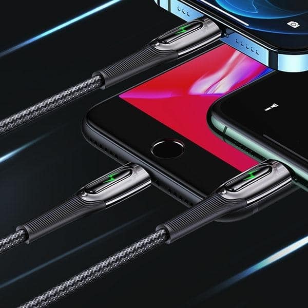 USAMS Καλώδιο USB-C σε Lightning Smart Power-off 20W PD 1.2m σκούρο πράσινο - Image 3