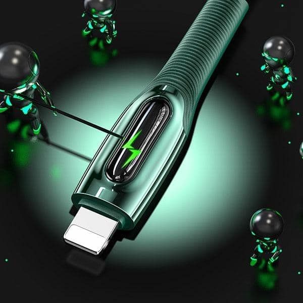 USAMS Καλώδιο USB-C σε Lightning Smart Power-off 20W PD 1.2m σκούρο πράσινο - Image 8