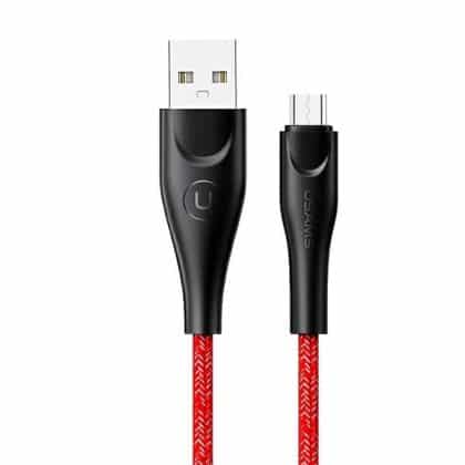 USAMS Καλώδιο πλεγμένο U41 microUSB 1m 2A κόκκινο