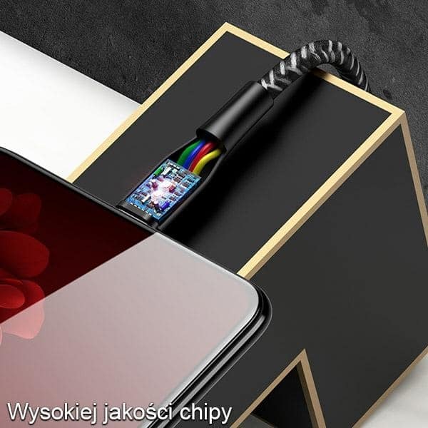 USAMS Καλώδιο πλεγμένο U41 microUSB 2m 2A κόκκινο - Image 3