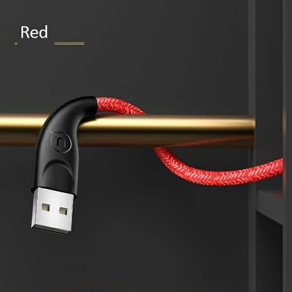 USAMS Καλώδιο πλεγμένο U41 microUSB 2m 2A κόκκινο - Image 7