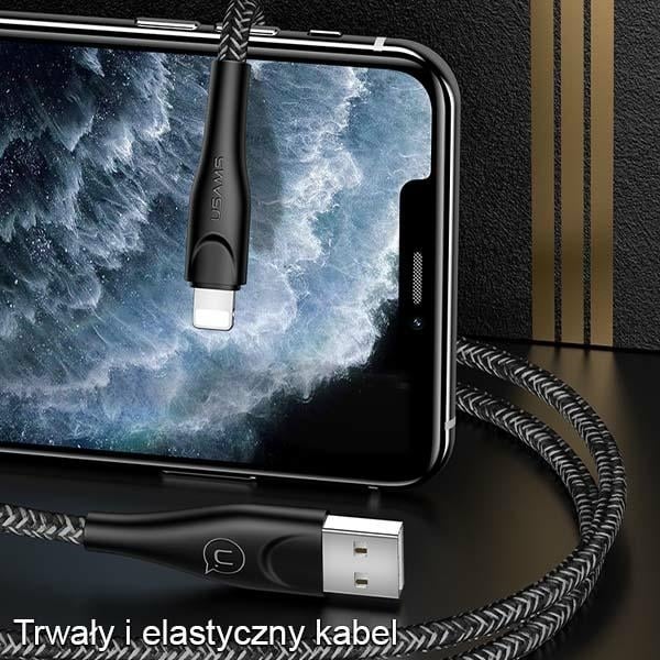 USAMS Καλώδιο πλεγμένο U41 lightning 3m 2A κόκκινο/red - Image 2