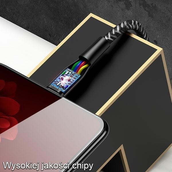 USAMS Καλώδιο πλεγμένο U41 microUSB 3m 2A κόκκινο - Image 3