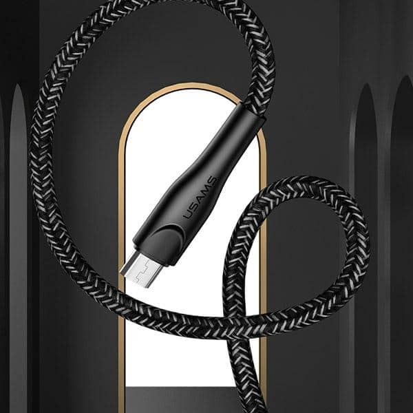 USAMS Καλώδιο πλεγμένο U41 microUSB 3m 2A κόκκινο - Image 5
