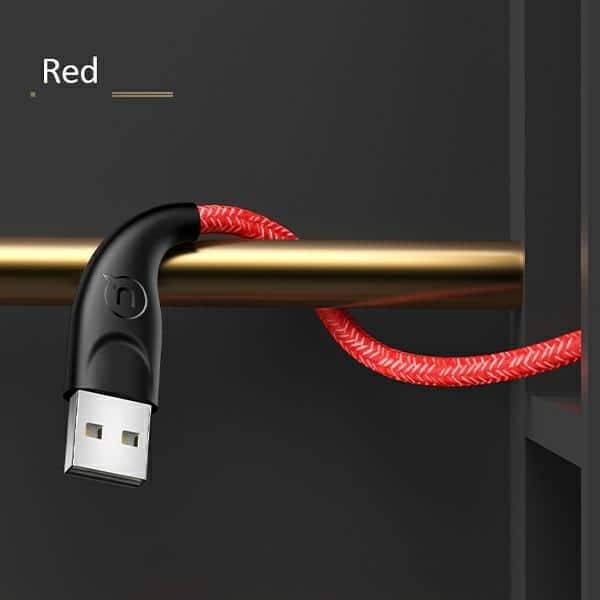 USAMS Καλώδιο πλεγμένο U41 microUSB 3m 2A κόκκινο - Image 7