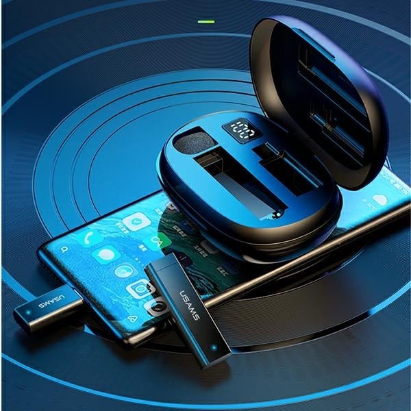 USAMS Ασύρματο μικρόφωνο κολάρο ENC 2.4G Wireless Lavalier Microphone Lightning ZB244MKF01 (US-ZB244) - Image 5