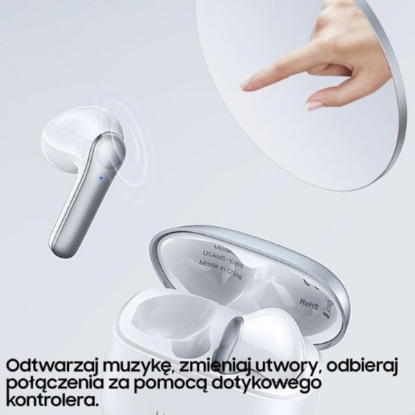 USAMS Ακουστικά Bluetooth 5.1 TWS XH Series Διπλό μικρόφωνο ασύρματα μπλε - Image 10