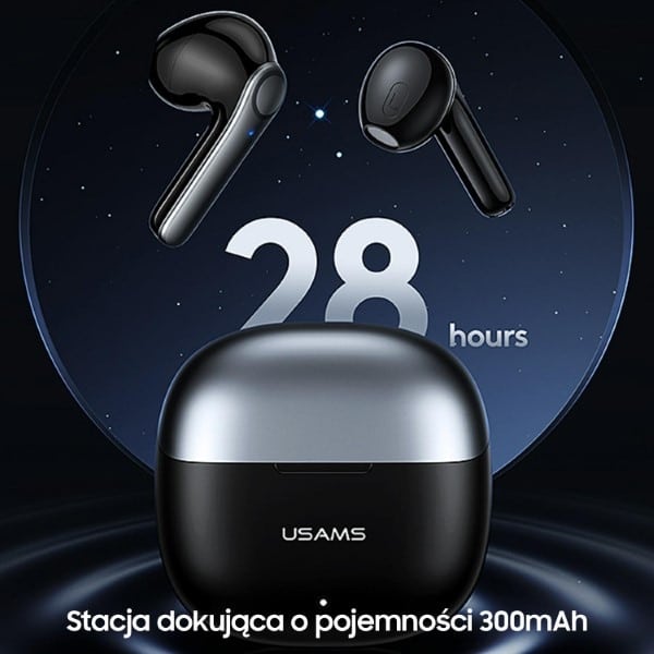 USAMS Ακουστικά Bluetooth 5.1 TWS XH Series Διπλό μικρόφωνο ασύρματα μπλε - Image 8