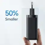 USAMS Φορτιστής δικτύου 1xUSB-C+1xUSB T47 65W (μόνο κεφαλή) PD Γρήγορη φόρτιση Super Si λευκό - Image 2