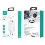 USAMS Φορτιστής δικτύου 1xUSB-C+1xUSB T47 65W (μόνο κεφαλή) PD Γρήγορη φόρτιση Super Si λευκό - Image 8