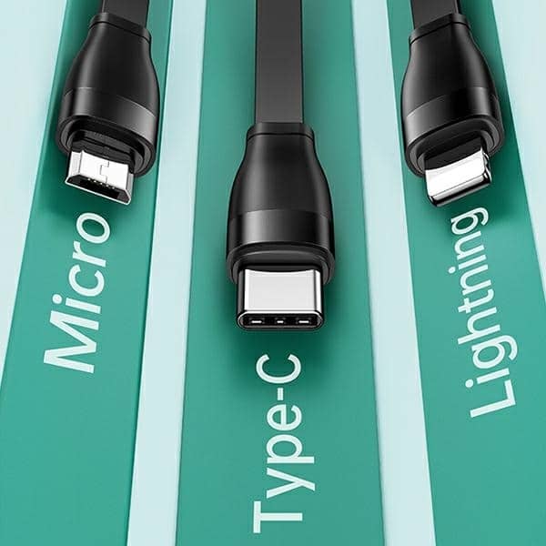 USAMS Καλώδιο U69 3w1 1μ μπλε (lightning/microUSB/USB-C) SJ508USB02 (US-SJ508) - Image 2
