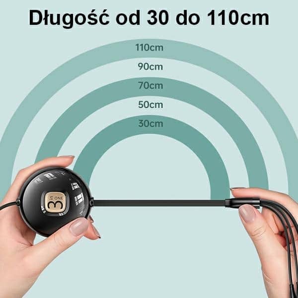 USAMS Καλώδιο U69 3w1 1μ μπλε (lightning/microUSB/USB-C) SJ508USB02 (US-SJ508) - Image 4