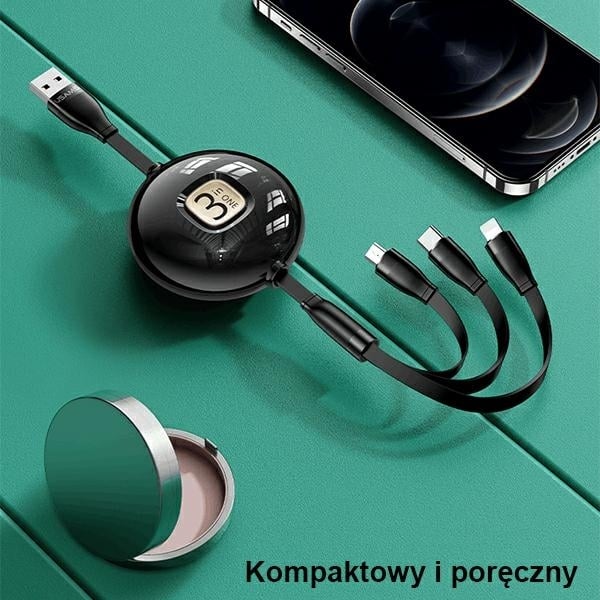 USAMS Καλώδιο U69 3w1 1μ μπλε (lightning/microUSB/USB-C) SJ508USB02 (US-SJ508) - Image 5
