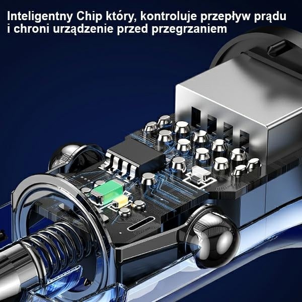 USAMS Φορτιστής αυτοκινήτου C31 3A 2xUSB-A Γρήγορη φόρτιση μαύρος/black - Image 4