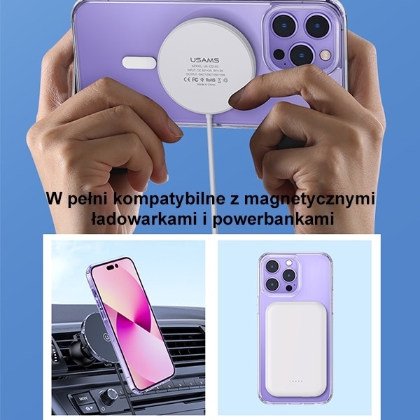 Usams Θήκη Ice Magnet - θήκη για Apple iPhone 14 Plus / 15 - Διάφανο - Image 4