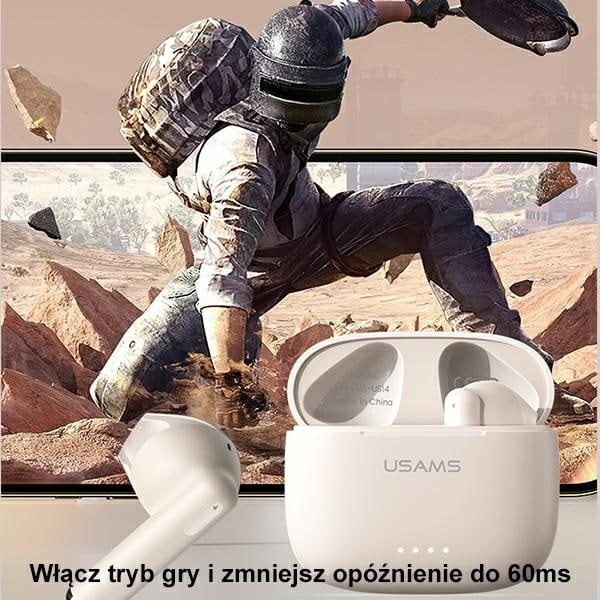 USAMS Ακουστικά Bluetooth 5.3 TWS US14 Series Διπλό μικρόφωνο ασύρματα μπλε - Image 6