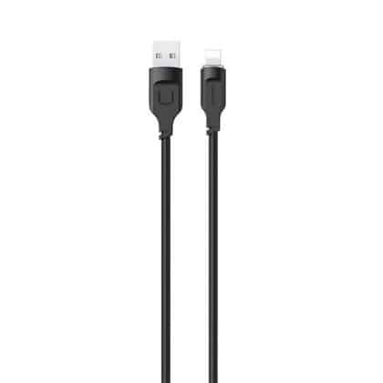 USAMS Καλώδιο lightning 2,4A 1,2m Γρήγορη φόρτιση Lithe Series μαύρο