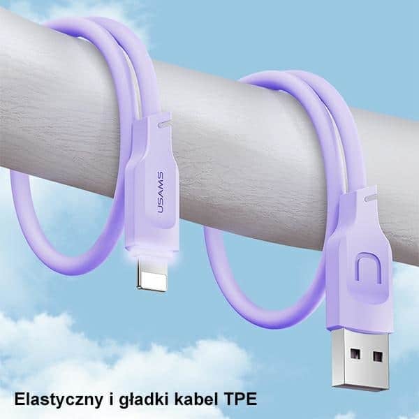 USAMS Καλώδιο lightning 2,4A 1,2m Γρήγορης Φόρτισης Lithe Series πράσινο/green SJ565USB04 (US-SJ565) - Image 3