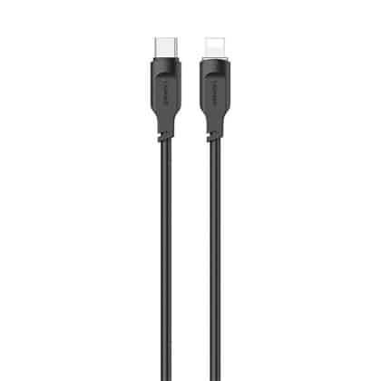 USAMS Καλώδιο USB-C σε Lightning 20W 1,2m PD Γρήγορη Φόρτιση Lithe Series μαύρο/black SJ566USB01 (US-SJ566)