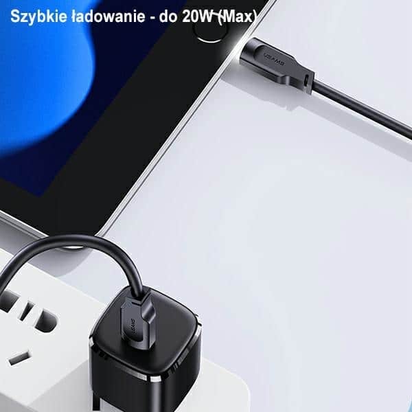USAMS Καλώδιο USB-C σε Lightning 20W 1,2m PD Γρήγορη Φόρτιση Lithe Series πράσινο - Image 5