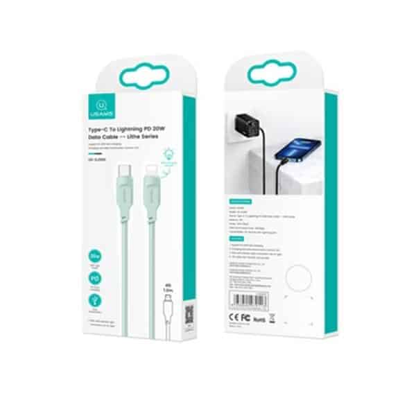 USAMS Καλώδιο USB-C σε Lightning 20W 1,2m PD Γρήγορη Φόρτιση Lithe Series πράσινο - Image 9