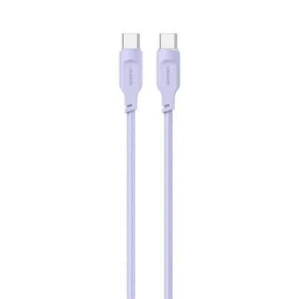 USAMS Καλώδιο USB-C σε USB-C 100W 1,2m Port Display Γρήγορη Φόρτιση Lithe Series μωβ