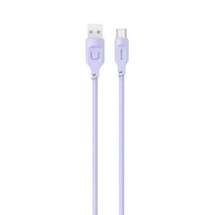 USAMS Καλώδιο USB-C 6A 1,2m Port Display Γρήγορη Φόρτιση Lithe Series μωβ/purple SJ568USB03 (US-SJ568)