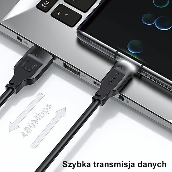 USAMS Καλώδιο USB-C 6A 1,2m Port Display Γρήγορη φόρτιση Lithe Series πράσινο/green SJ568USB04 (US-SJ568) - Image 9