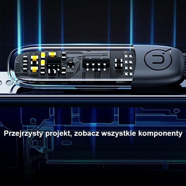 USAMS Καλώδιο γωνίας USB-C σε Lightning PD 20W Γρήγορη Φόρτιση Iceflake Series 1,2m μαύρο - Image 3