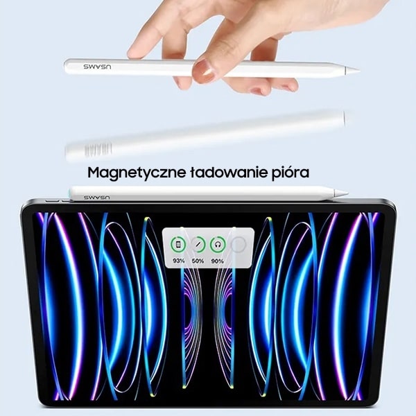 USAMS μαγνητική γραφίδα Active Touch Sensitive Pen λευκή/white ZB254DRB01 (US-ZB254) - Image 3