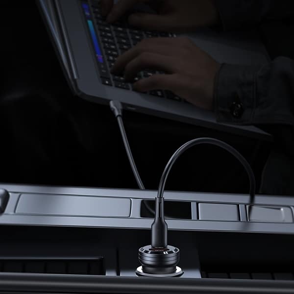 USAMS Φορτιστής αυτοκινήτου C35 USB+USB-C 45W Γρήγορη φόρτιση μωβ - Image 8