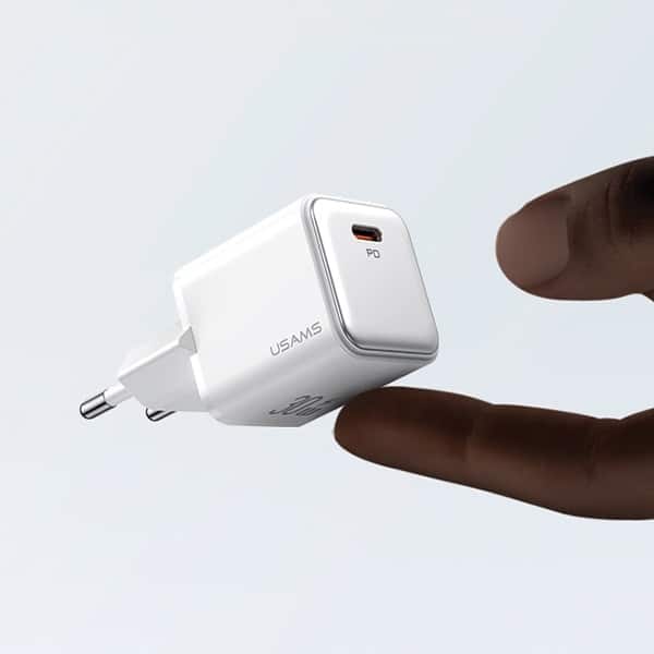 USAMS Φορτιστής δικτύου 1xUSB-C PD30W 3A (μόνο κεφαλή) PD3.0 Γρήγορη φόρτιση μωβ X-ron Series CC186TC03 (US-CC186) - Image 2