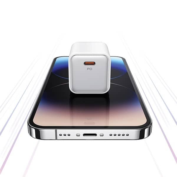 USAMS Φορτιστής δικτύου 1xUSB-C PD30W 3A (μόνο κεφαλή) PD3.0 Γρήγορη φόρτιση μωβ X-ron Series CC186TC03 (US-CC186) - Image 4
