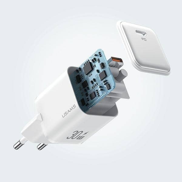 USAMS Φορτιστής δικτύου 1xUSB-C PD30W 3A (μόνο κεφαλή) PD3.0 Γρήγορη φόρτιση μωβ X-ron Series CC186TC03 (US-CC186) - Image 5