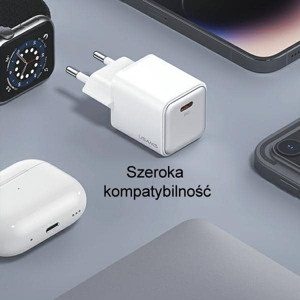 USAMS Φορτιστής δικτύου 1xUSB-C PD30W 3A (μόνο κεφαλή) PD3.0 Γρήγορη φόρτιση μωβ X-ron Series CC186TC03 (US-CC186) - Image 7