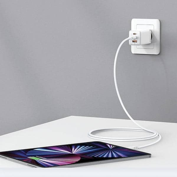 USAMS Φορτιστής δικτύου 2xUSB-C+1xUSB 65W (μόνο κεφαλή) GaN PD3.0 +QC3.0 Γρήγορη φόρτιση μαύρος - Image 7