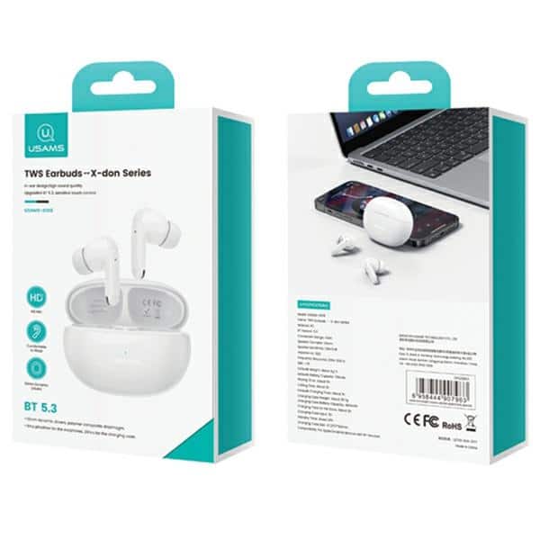 USAMS Ακουστικά Bluetooth 5.3 TWS X-Don Series Διπλό μικρόφωνο ENC ασύρματα μωβ - Image 10