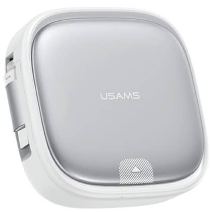 USAMS Καλώδιο επεκτεινόμενο 3 σε 1 με κουτί MicroUSB/USB-C/Lightning 60W ασημί