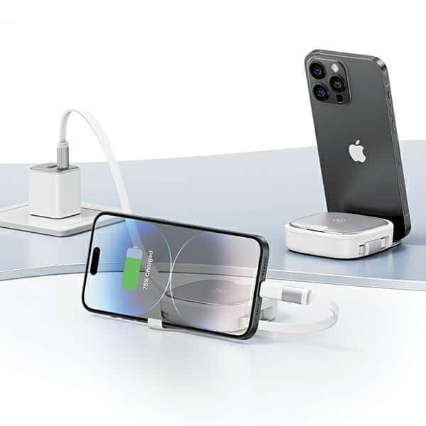 USAMS Καλώδιο επεκτεινόμενο 3 σε 1 με κουτί MicroUSB/USB-C/Lightning 60W ασημί - Image 10