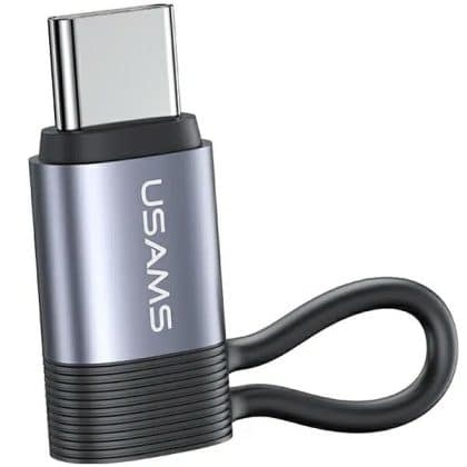 USAMS αντάπτορας AU17 Lightning - USB-C 30W ατσάλι/αλουμίνιο